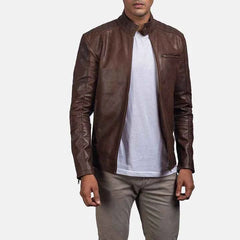 Men brown jacket front side