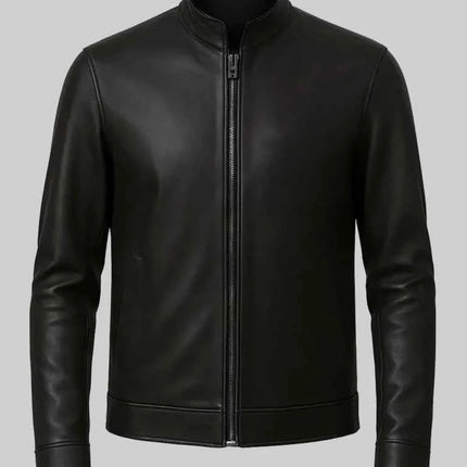 Tom Cruise MI-7 Black Leather Jacket
