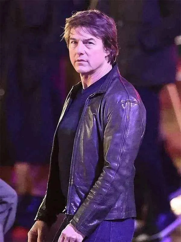 Tom Cruise MI-8 Black Leather Jacket - Top Celeb Style
