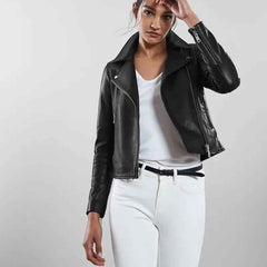 Women Leather Biker Jacket