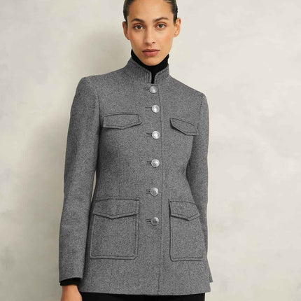 Hetty Wool Blend Coat For Winter Outerwear