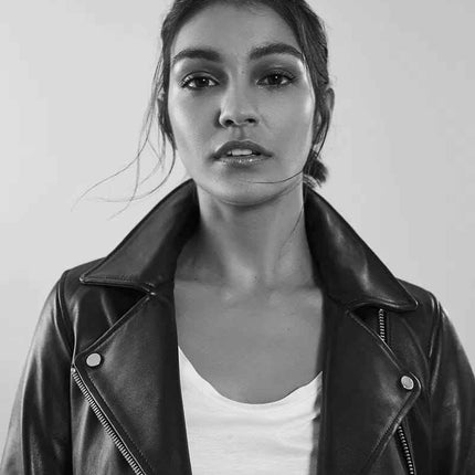 Women Leather Biker Jacket