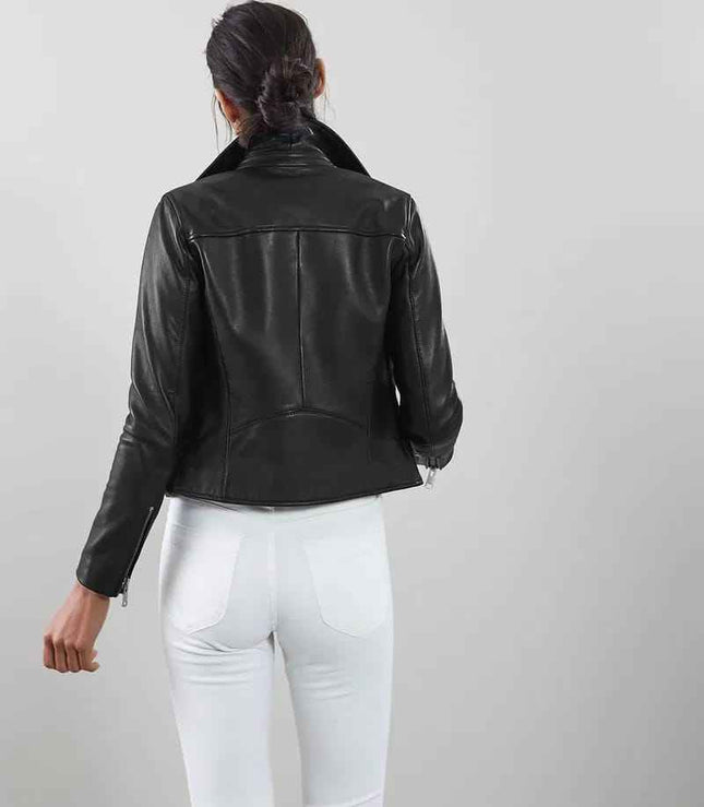 Women Leather Biker Jacket - Top Celeb Style