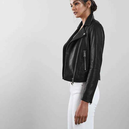 Women Leather Biker Jacket