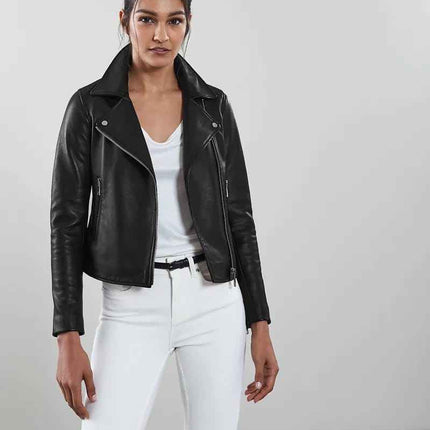 Women Leather Biker Jacket