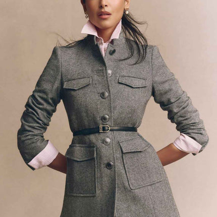 Hetty Wool Blend Coat For Winter Outerwear