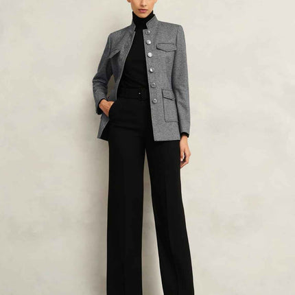 Hetty Wool Blend Coat For Winter Outerwear