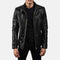 Men Black Biker Style Leather Jacket