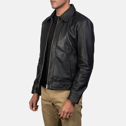 Inferno Men Black Leather Jacket