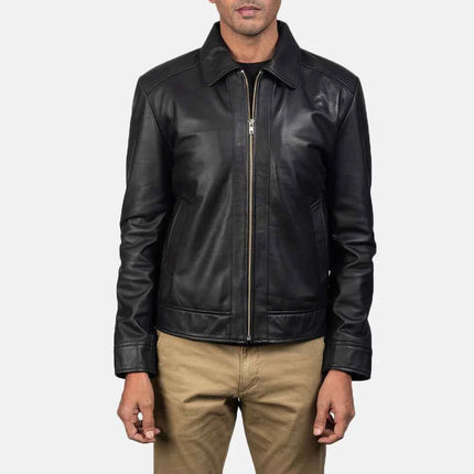 Inferno Men Black Leather Jacket