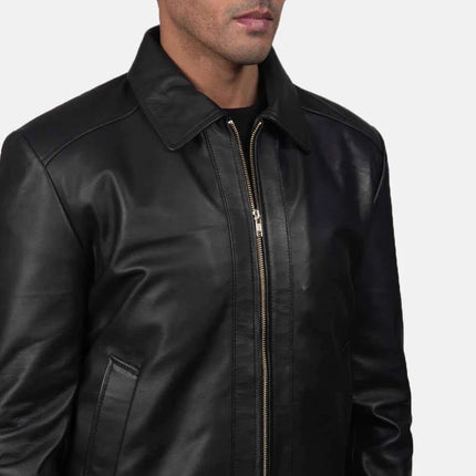 Inferno Men Black Leather Jacket