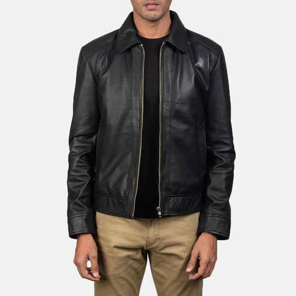 Inferno Men Black Leather Jacket
