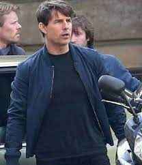 Tom Cruise MI-6 Blue Bomber Jacket