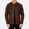Mocha Suede Biker Jacket Men